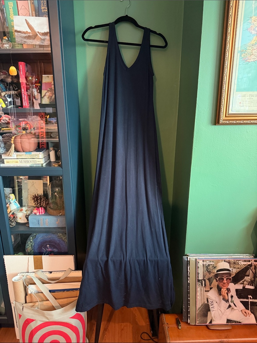 Karen Kane Navy V-Neck Maxi Sundress